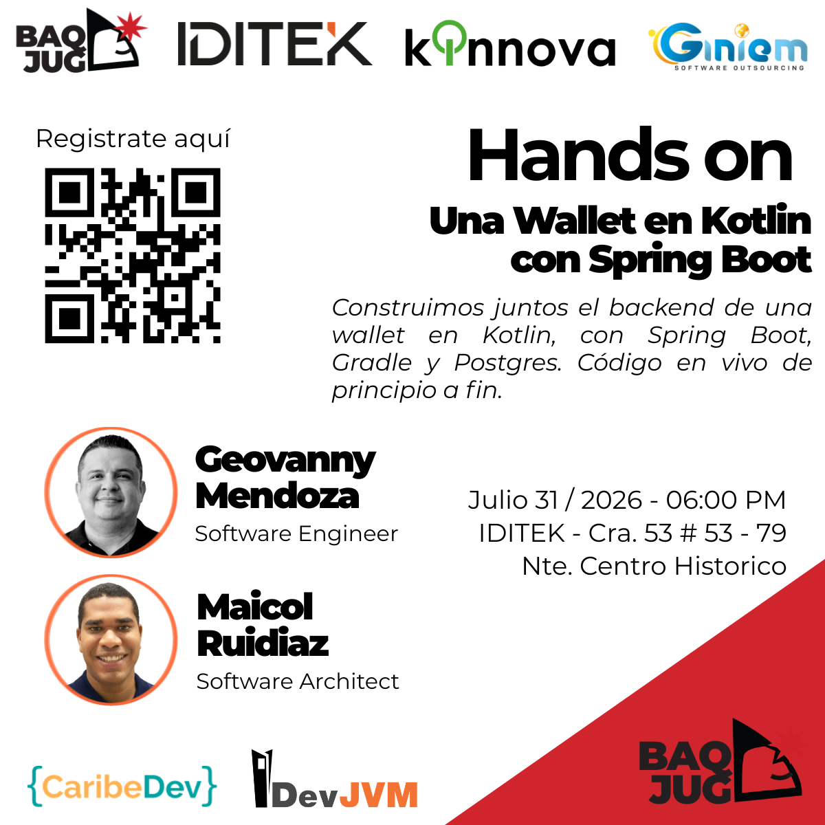 BAQJUG Julio 2026: Hands on – Una Wallet en Kotlin con Spring Boot