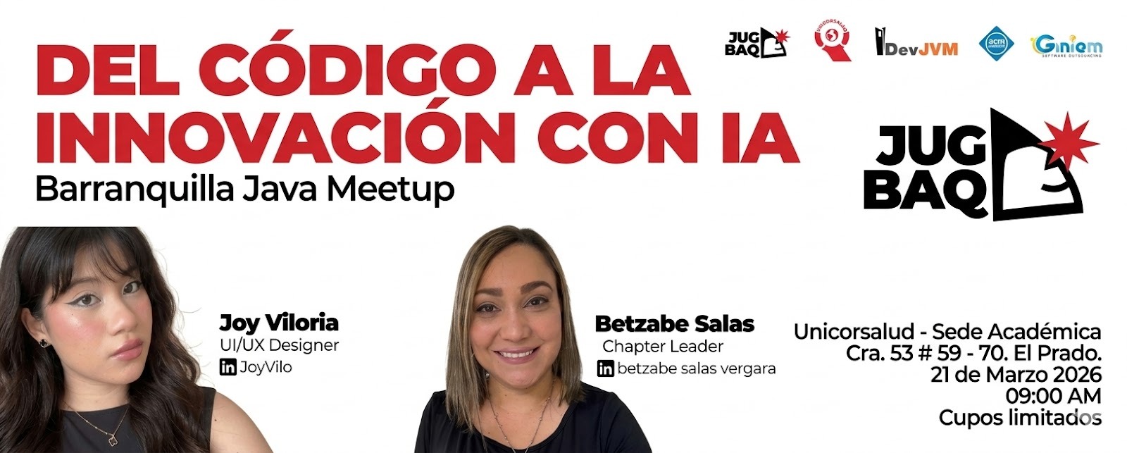 BAQJUG Marzo 2026: UX para Devs e IA y Clean Code