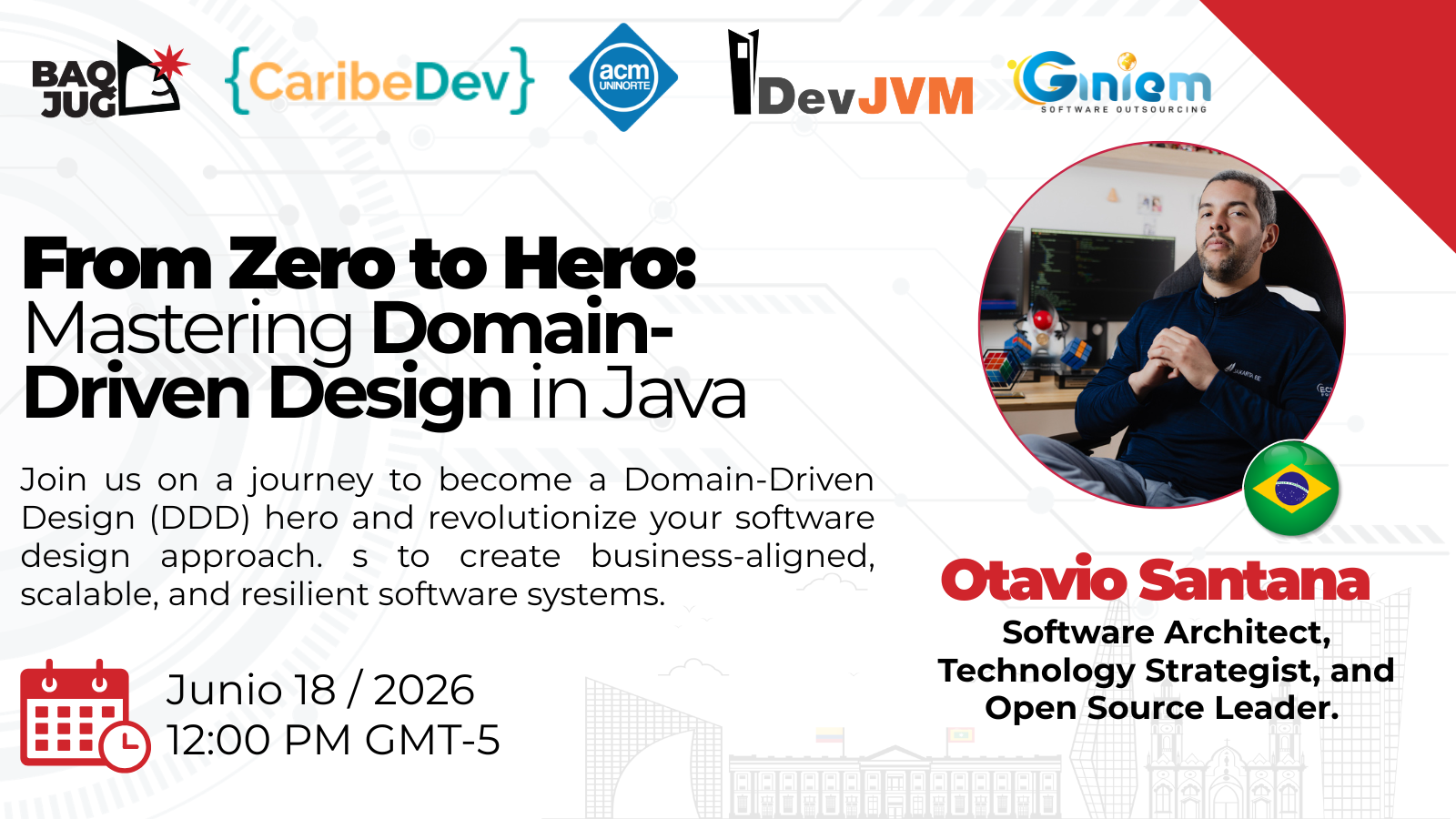 BAQJUG Junio 2026: From Zero to Hero – Dominando Domain-Driven Design en Java